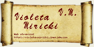 Violeta Miricki vizit kartica